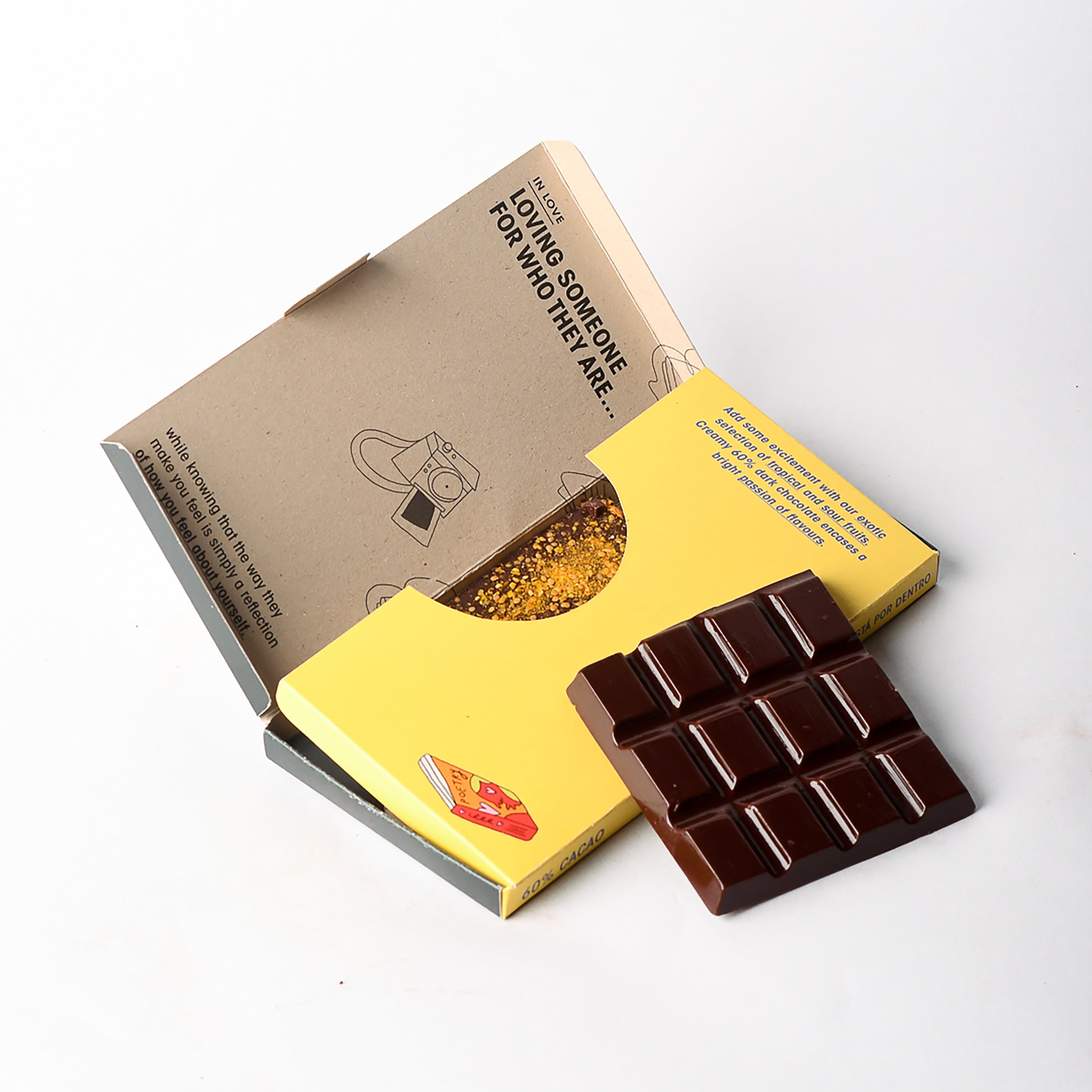 Naked Choco In Love Chocolate Bar Packaging 60% Goldenberry Passionfruit